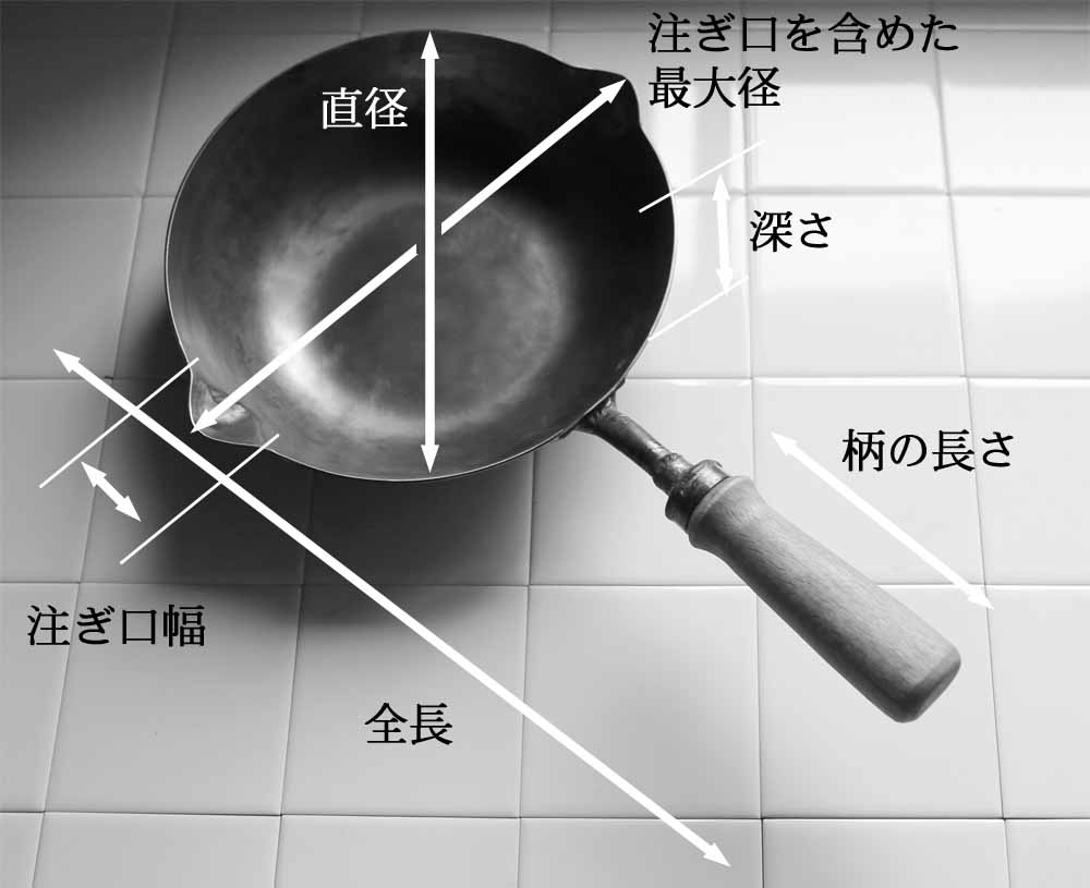 レモン型フライパン注ぎ口小