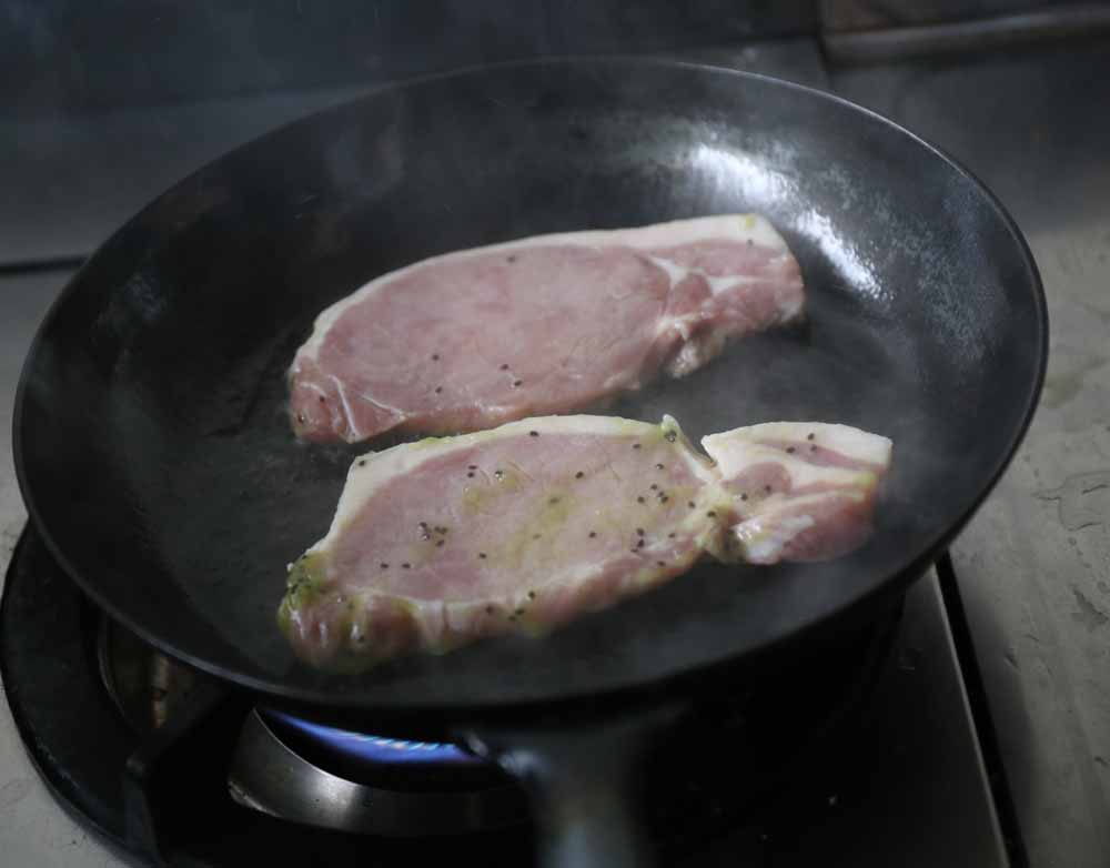 ポークステーキ焼き