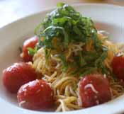 紫蘇の香り増し増しパスタ